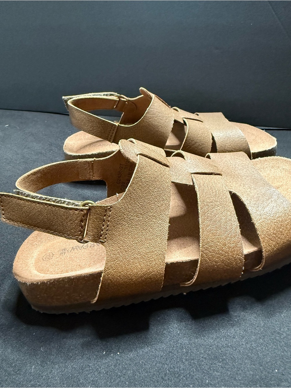 BearPaw Kids Brown Strappy Slingback Sandals